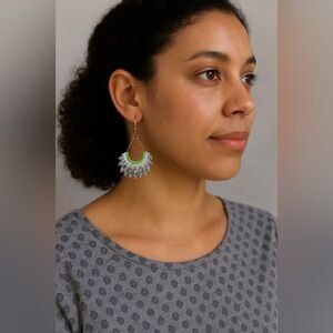 Chic Beaded Teardrop Earrings